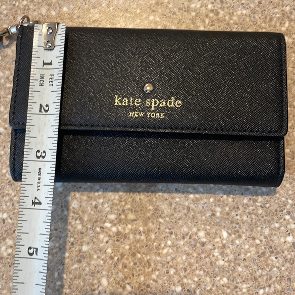 Kate Spade ♠️ Cedar Street Tech Wristlet 8ARU1099 black saffiano leather - Picture 9 of 10